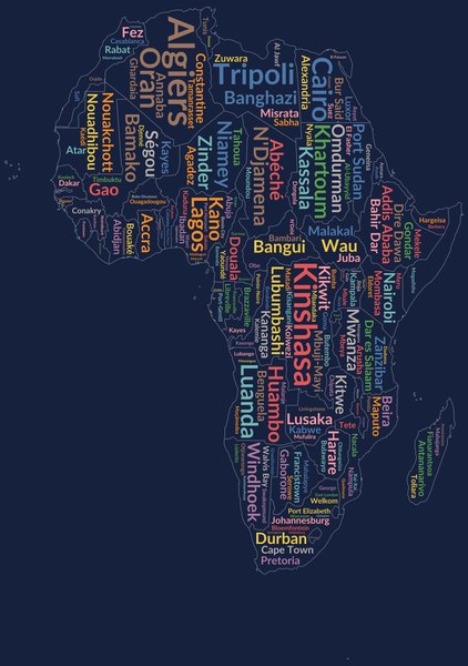 Africa with turned words